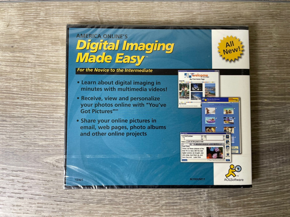America Online's Digital Imaging Made Easy PC CD 2001 SEALED