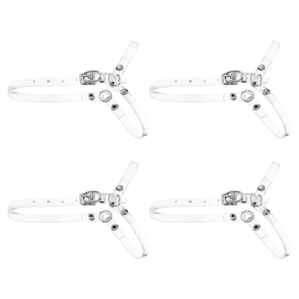 2Pairs Detachable Shoe Straps for Heels, Adjustable Ankle Strap, Clear