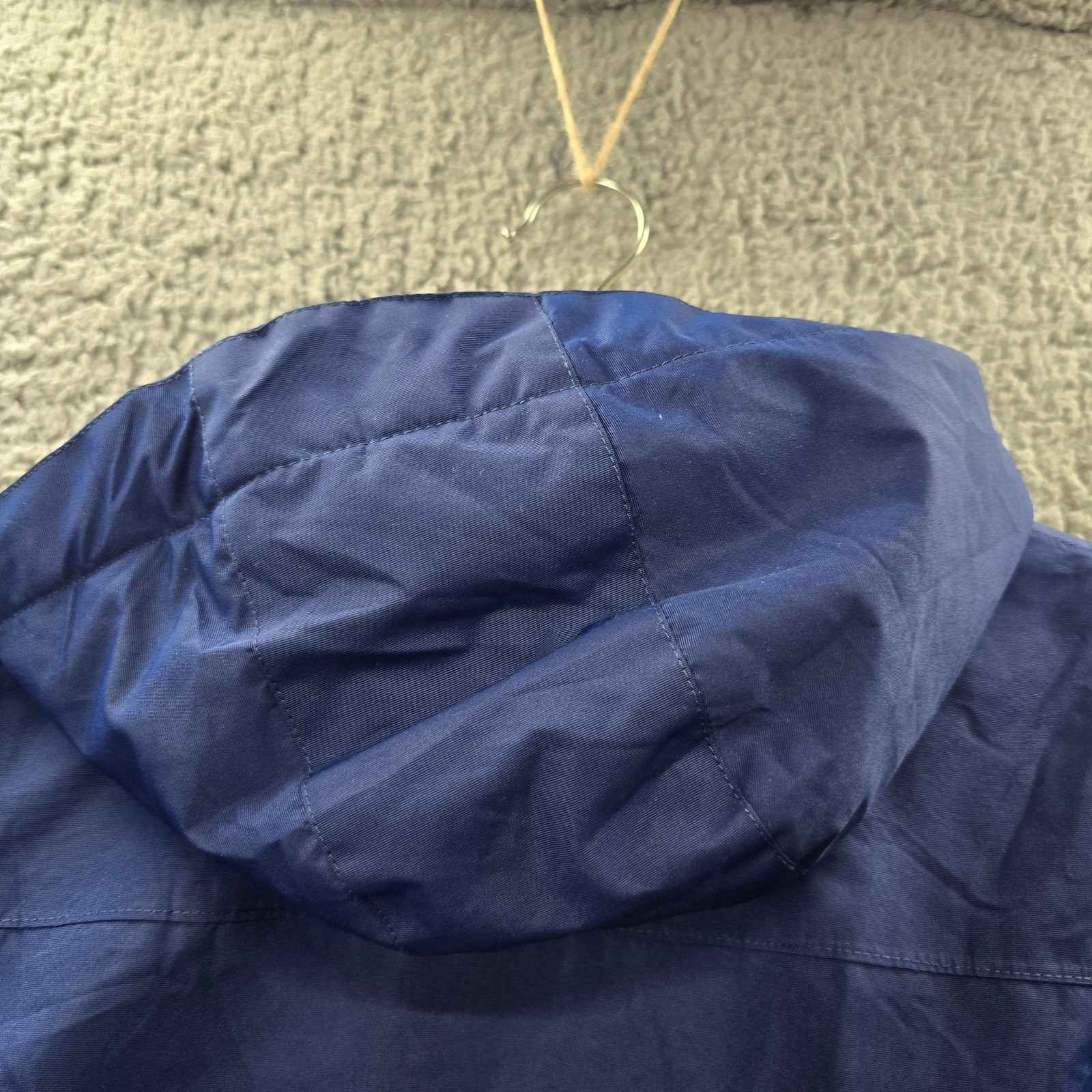 Chute Girls Skii Jacket Size 12 Blue Ivory Hooded Long Sleeve Waterproof