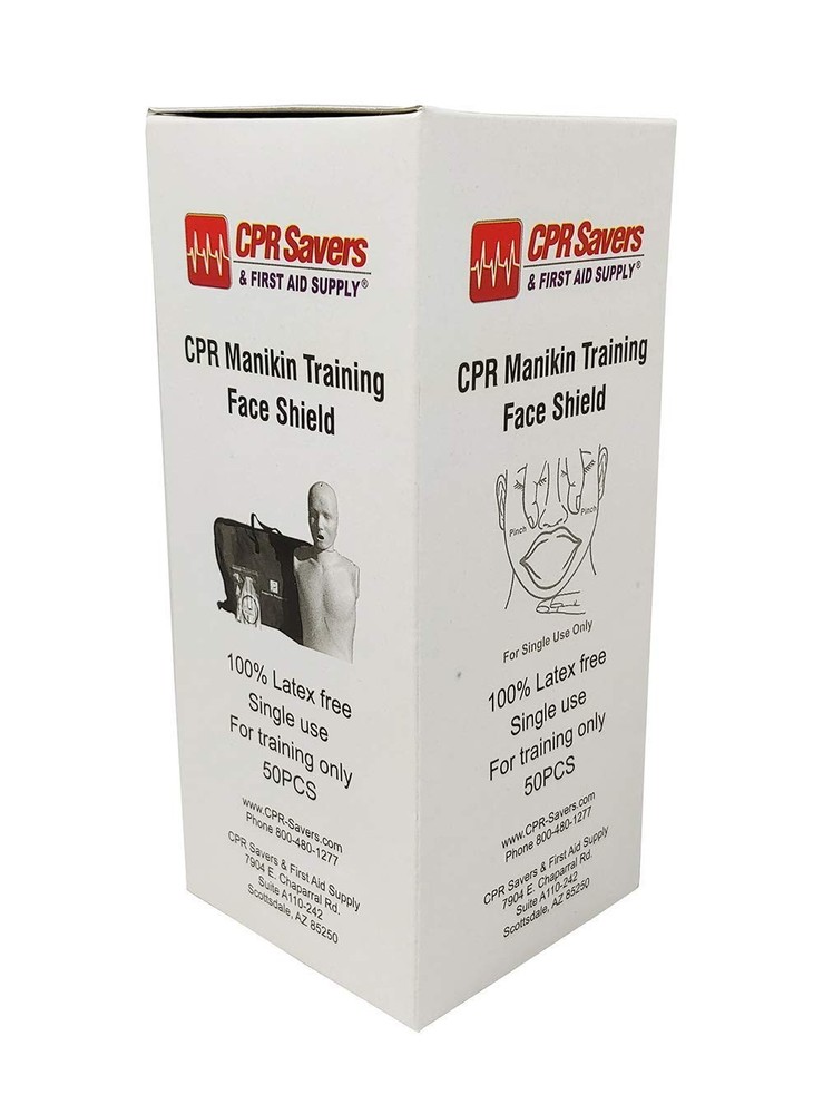 Individually Packaged Disposable CPR Face Shields for First Aid Training