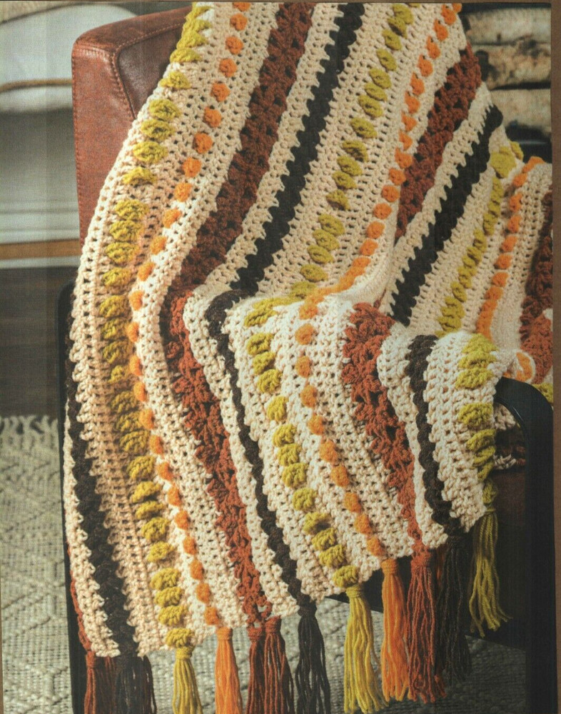 SPICE IT UP! THROW AFGHAN HOME DECOR CROCHET PATTERN INSTRUCTIONS