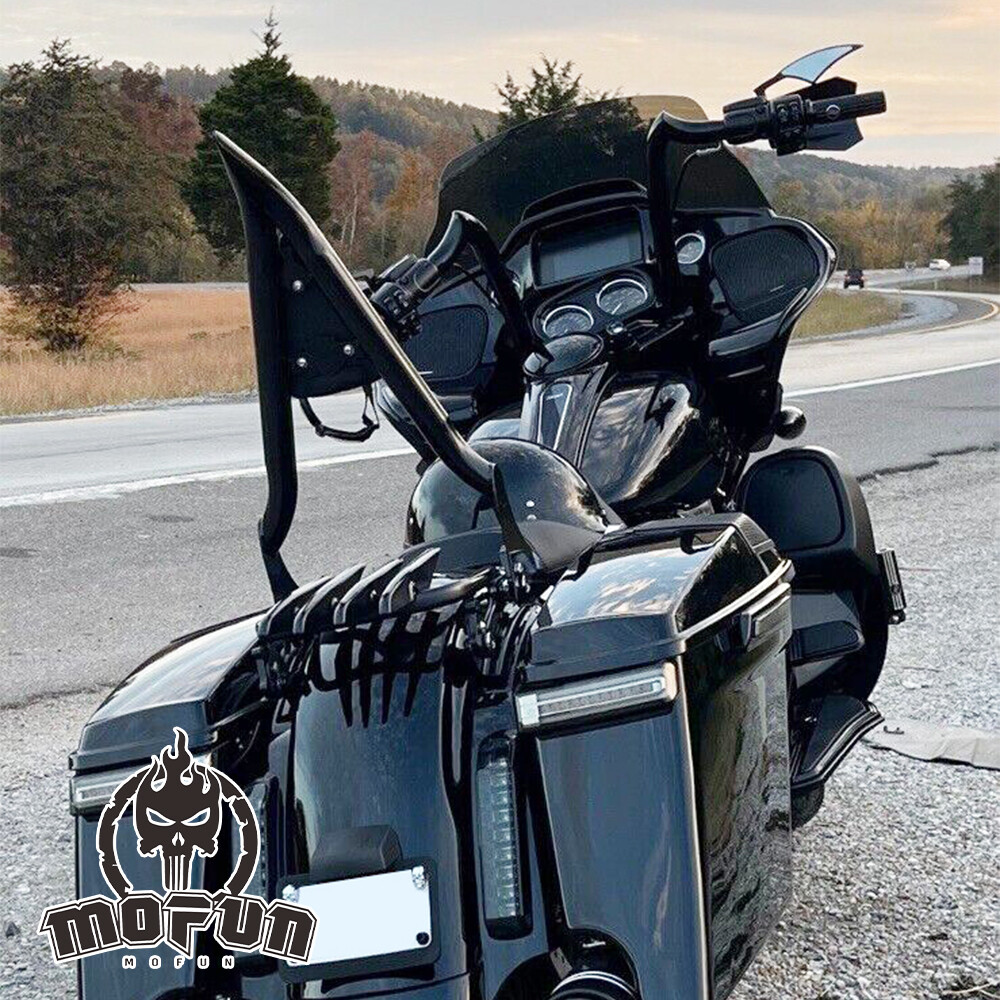 27" Backrest Sissy Bar & Rack For Harley Road Street Electra Glide Road King 09+