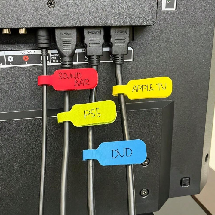 10pcs Wire Markers - Writable Cable Labels with Hook, Loop for Easy Organization