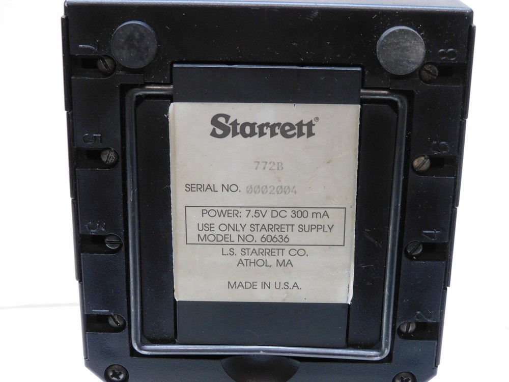 STARRETT 772B DATA COLLECTOR NO POWER ADAPTER CABLE DAMAGED SCREEN