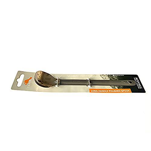 TOAKS Titanium Long Handle Spoon Polished Bowl Camping Utensil