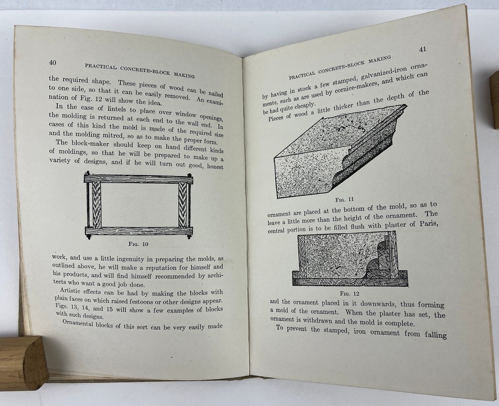 1908 Practical Concrete-Block Making, Illustrated C. Palliser Industrial Pub.