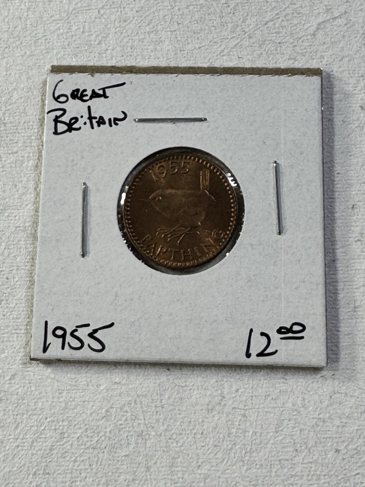 1955 Great Britain Farthing Bronze Coin