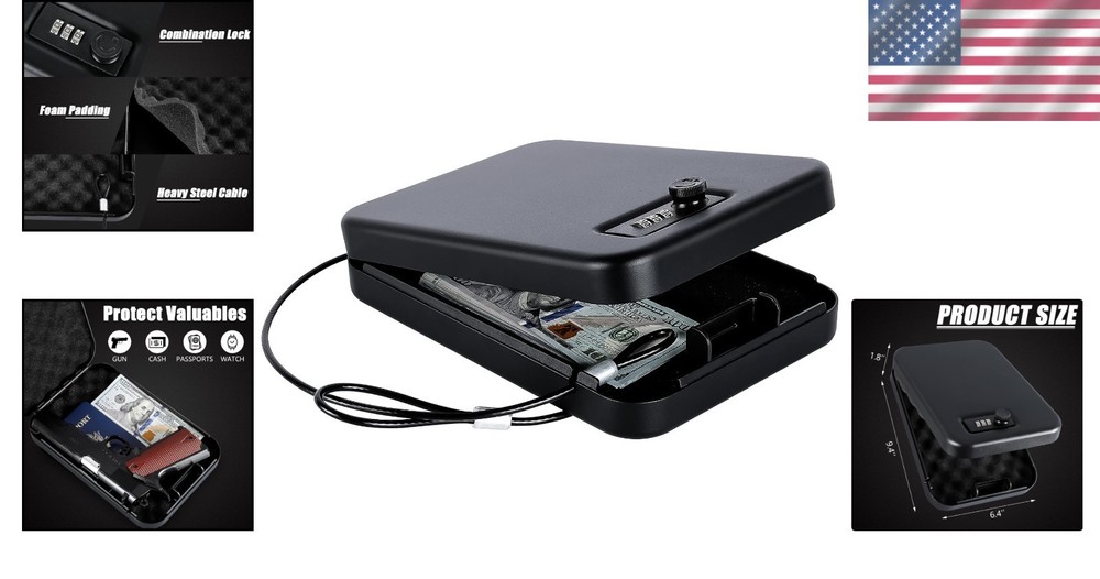 Portable Compact Gun Safe for Pistol Security