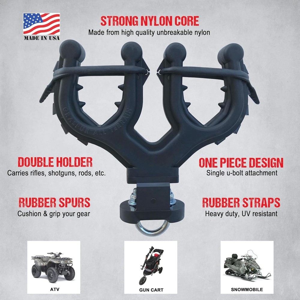 Graspur Double ATV Gun & Bow Rack - Durable, Secure Gear Transport Solution