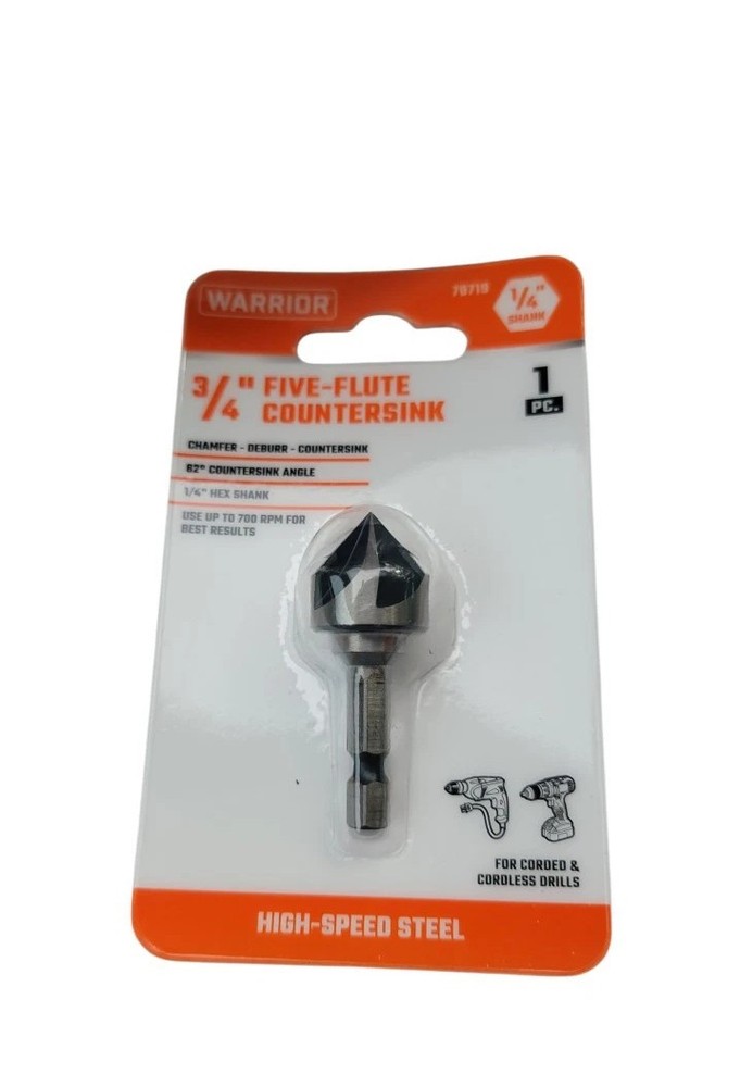 WARRIOR 3/4 in., 5-Flute Countersink