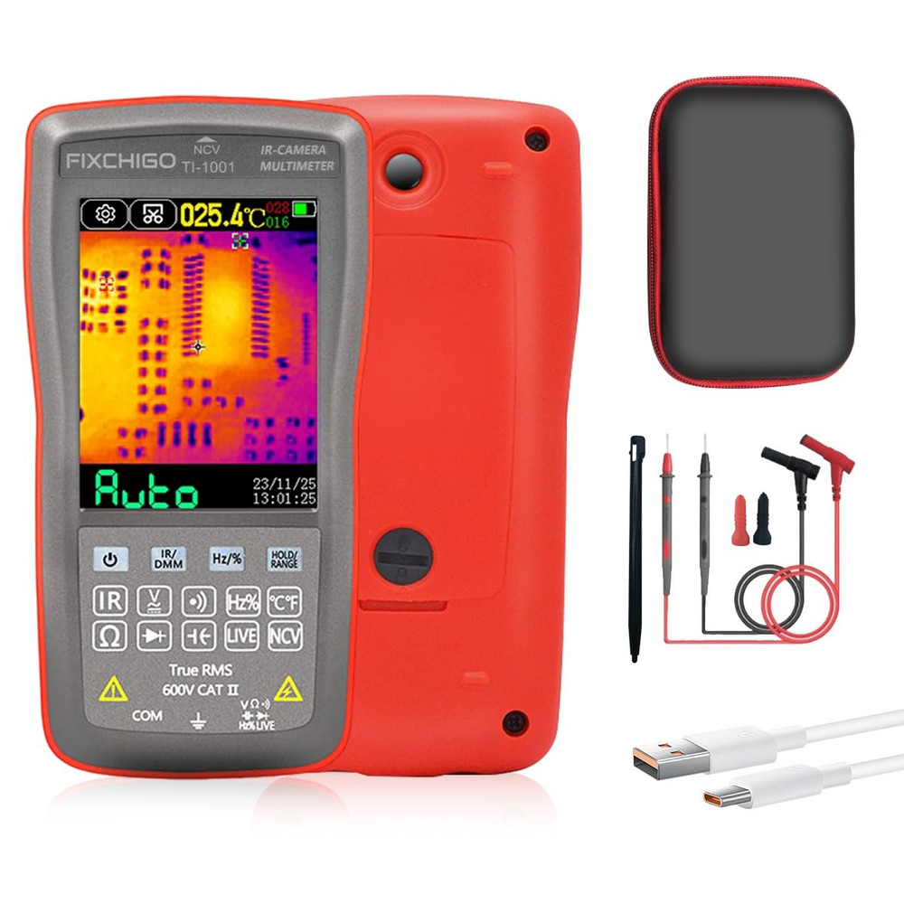 2-in-1 Touchscreen Thermal Imaging Camera & Multimeter, 240x240 Resolution