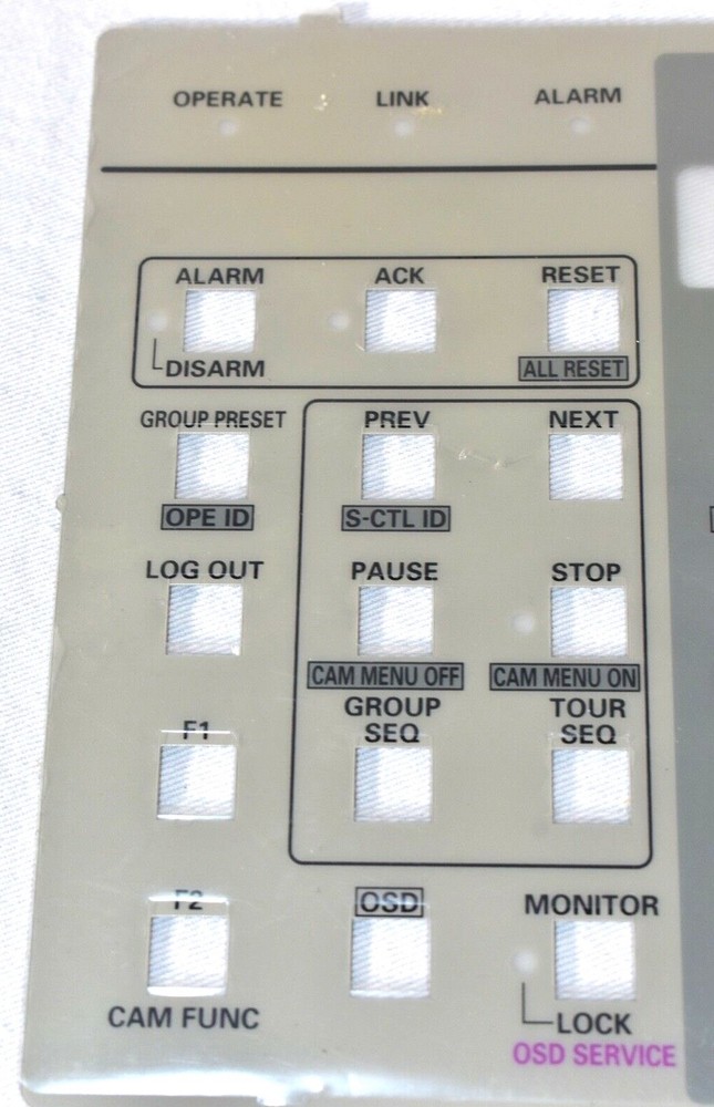 PANASONIC WV-CU360C System Controller Face Plate + FAST SHIPPING!!!