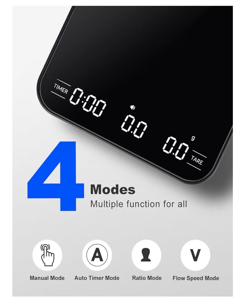 Rechargeable Mini Coffee Scale with Timer,
