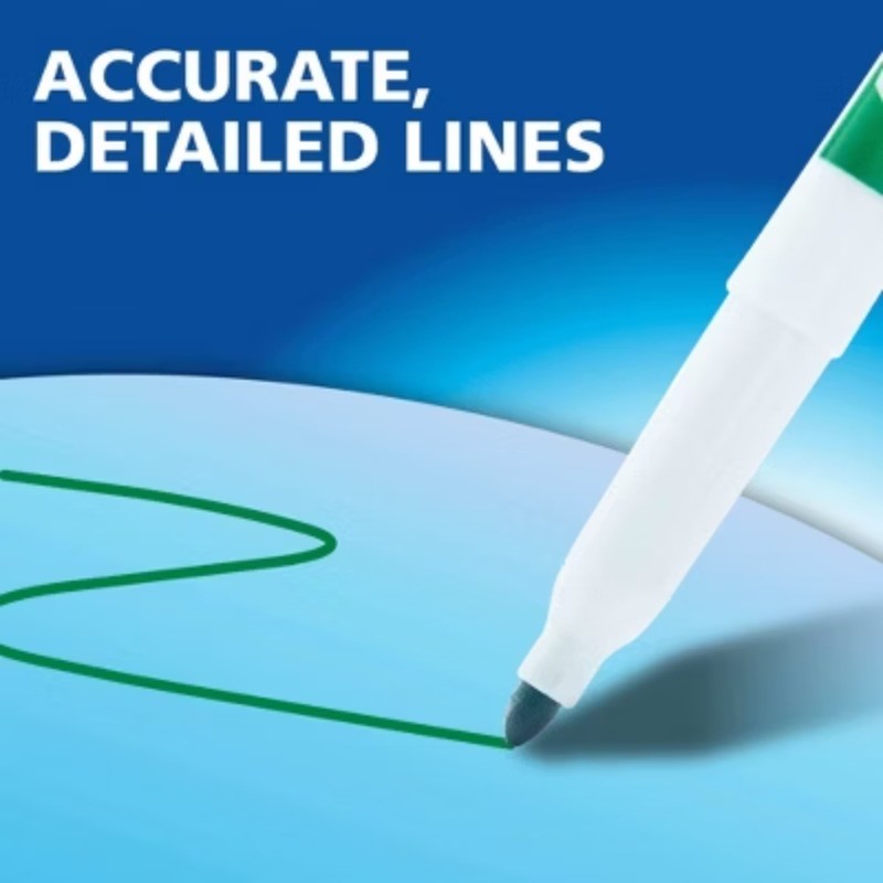 12ct Dry Erase Markers Fine Tip Assorted