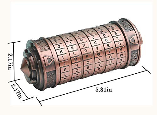 Cryptex Da Vinci Code Mini Cryptex Lock Puzzle Boxes with Special Copper