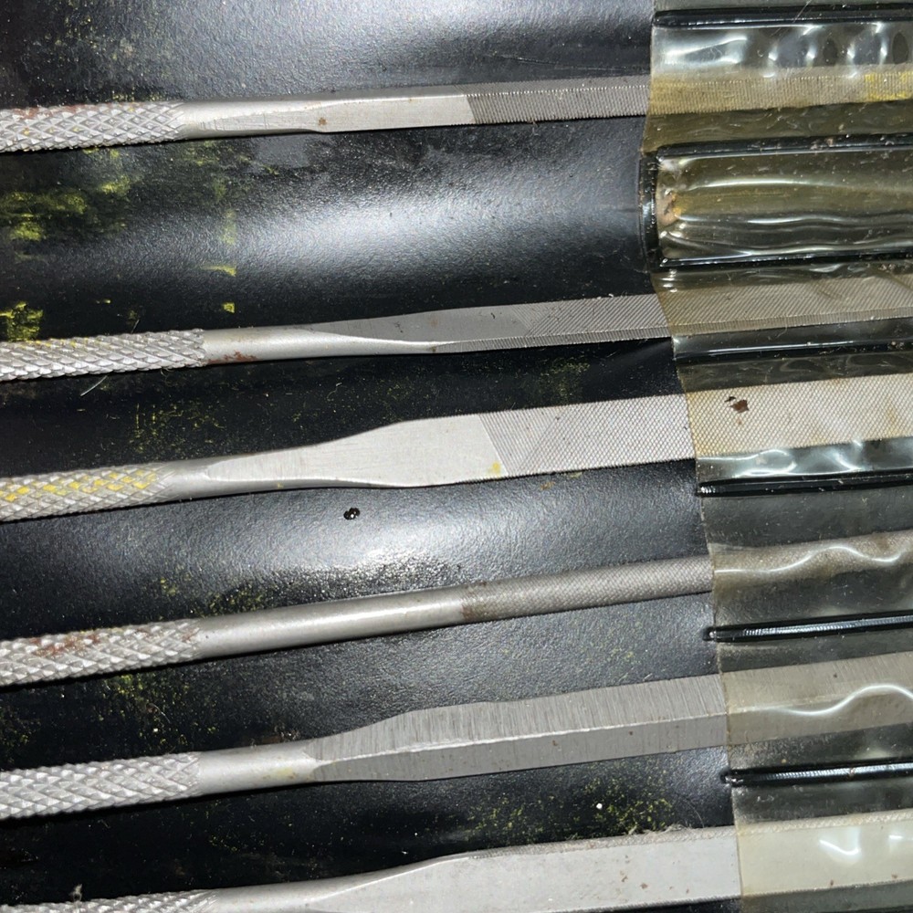 Heller Tool Co 12 Ohio Swiss Pattern Files With Case.