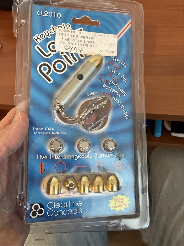 Keychain Laser Pointer CL2010 6 Pattern Tips Clearline Concepts