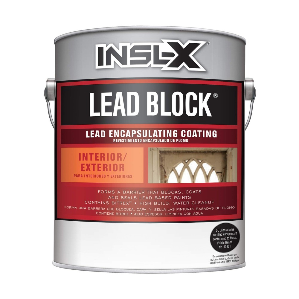 Lead Block, Lead Encapsulating Paint, Eggshell, White, 1 Gallon