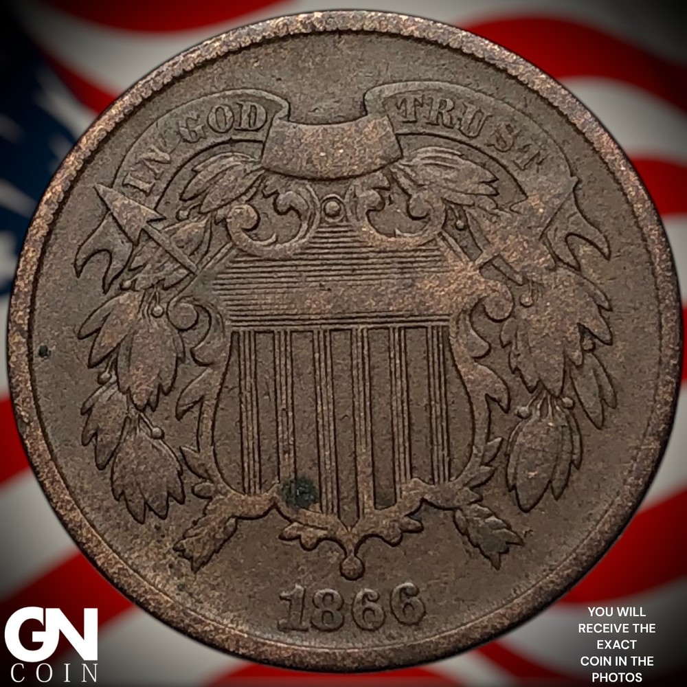 1866 2 Cent Piece Z5542