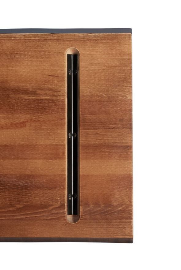 24" x 30" Rectangular Solid Wood Live Edge Restaurant Table Top in Walnut Wood