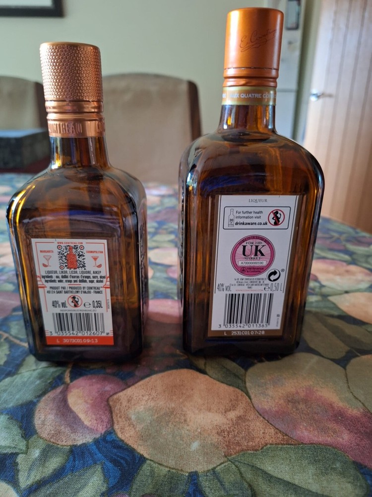 Empty Cointreau bottle, unusual size 35cl
