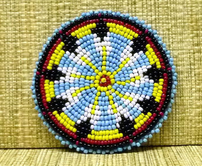 Beaded Rosette bead beadwork craft Non Native Rendezvous 2 Sizes Many Styles