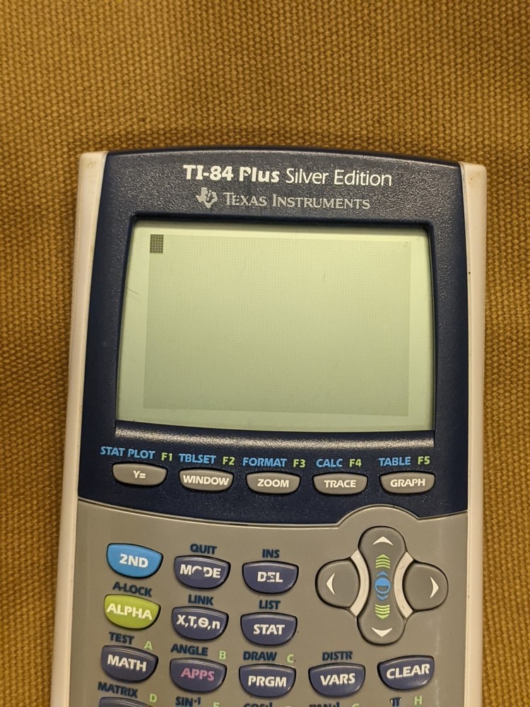 Blue TI-84 Plus Texas Instruments Silver Edition Graphing Calculator