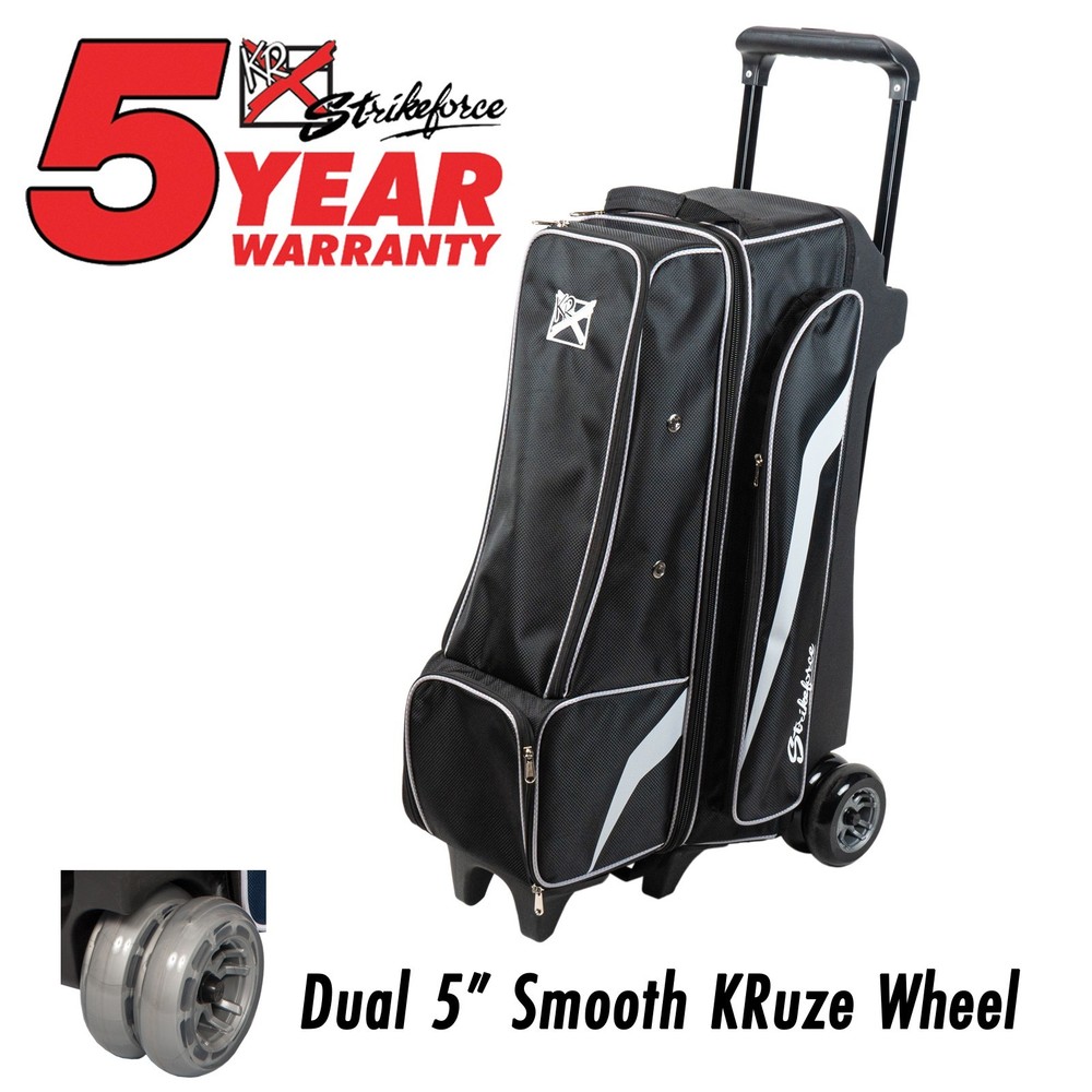 KR Strikeforce Cruiser Black/Silver 4x4 Inline 4 Ball Roller Bowling Bag