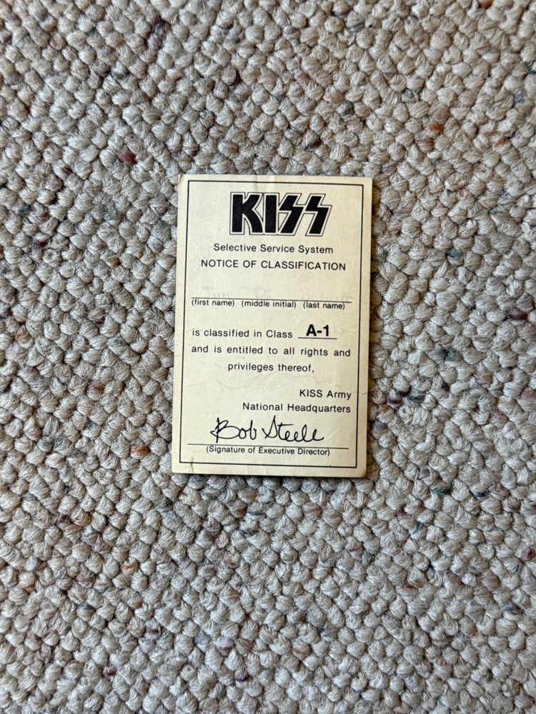 1976-77 Kiss Army Membership kit with extras