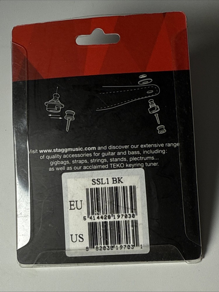 Stagg Strap locks Black SSL1 New