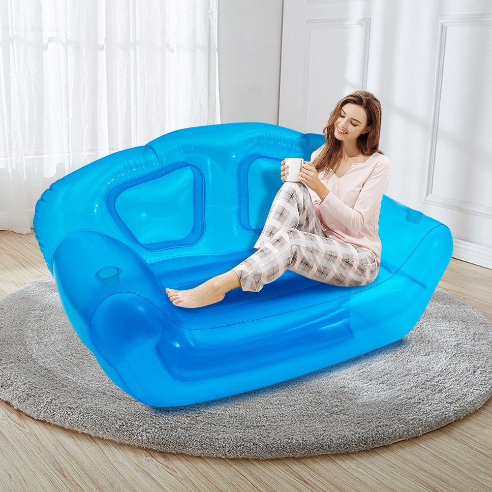 Inflatable Sofa Portable Inflatable Double Person Couch Patio Yard Camping Sofa