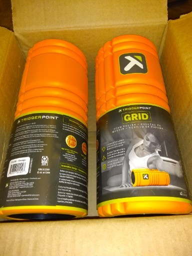 TRIGGERPOINT Grid Travel Orange Release Massage Foam Roller Circulation Density2