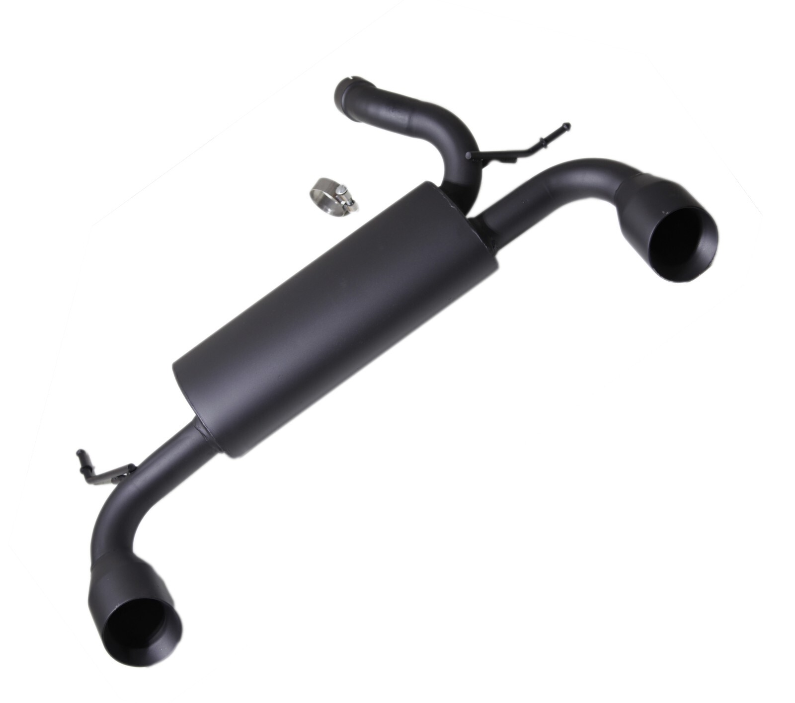 2.5" Matte Black Dual Axle Back Exhaust Muffler For 07-17 Jeep Wrangler JK 2/4DR