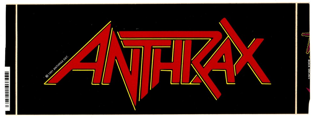 ANTHRAX 1991 LOGO BUMPER STICKER
