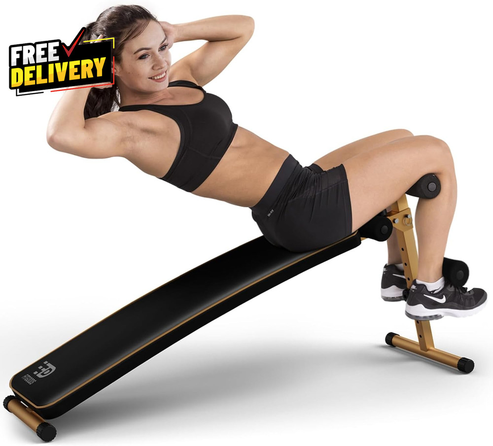 Sit up Bench Adjustable Workout Bench for Ab Exercise Curved Incline/Decli....