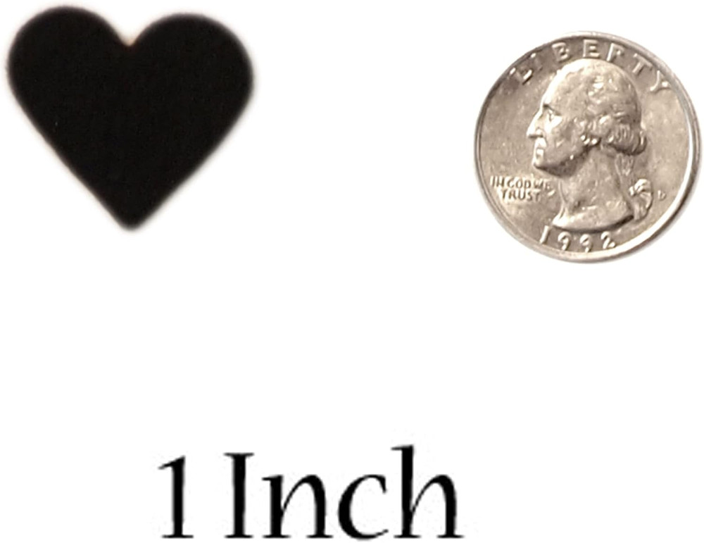 1 Inch Felt Hearts 200Pc - White