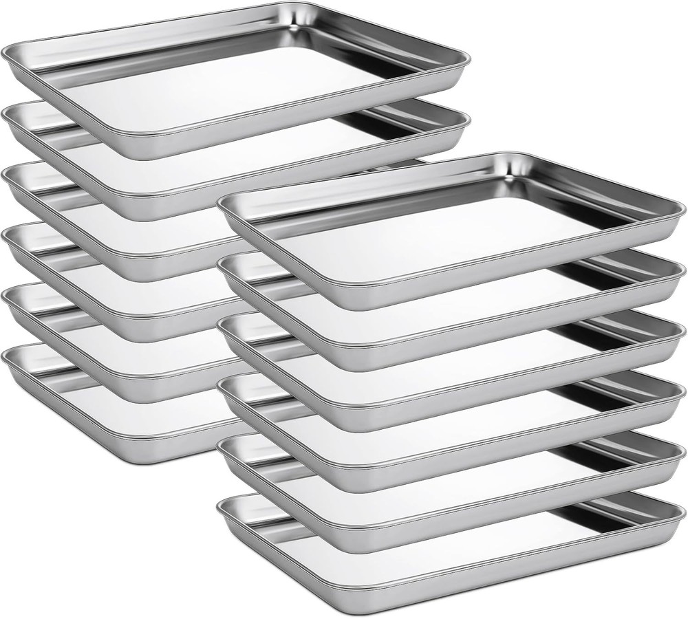 12-Piece Baking Pan Set Stainless Steel Baking Pans With Non-Stick Coating