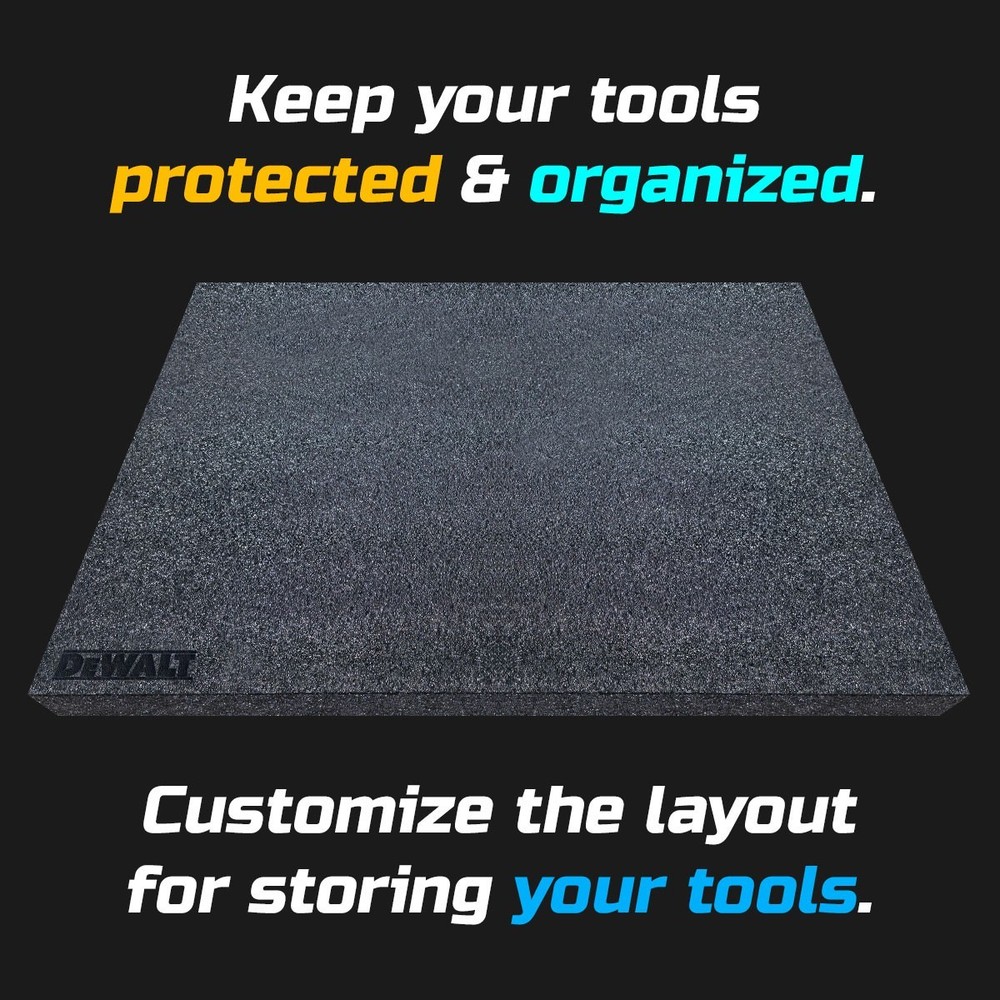 DeWALT DARK shadow foam tool tray insert storage organizer toolbox tool kit set