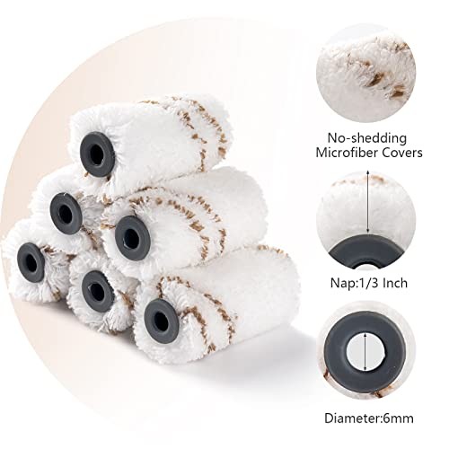 Paint Roller Kit, 9 Pack, 2 Inch Microfiber Paint Roller Covers, 2 Inch,9 Pack