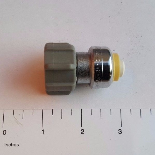 10 PIECES 1/2" PUSH FIT X 1/2" FIP FAUCET STRAIGHT CONNECTOR, LEAD FREE BRASS