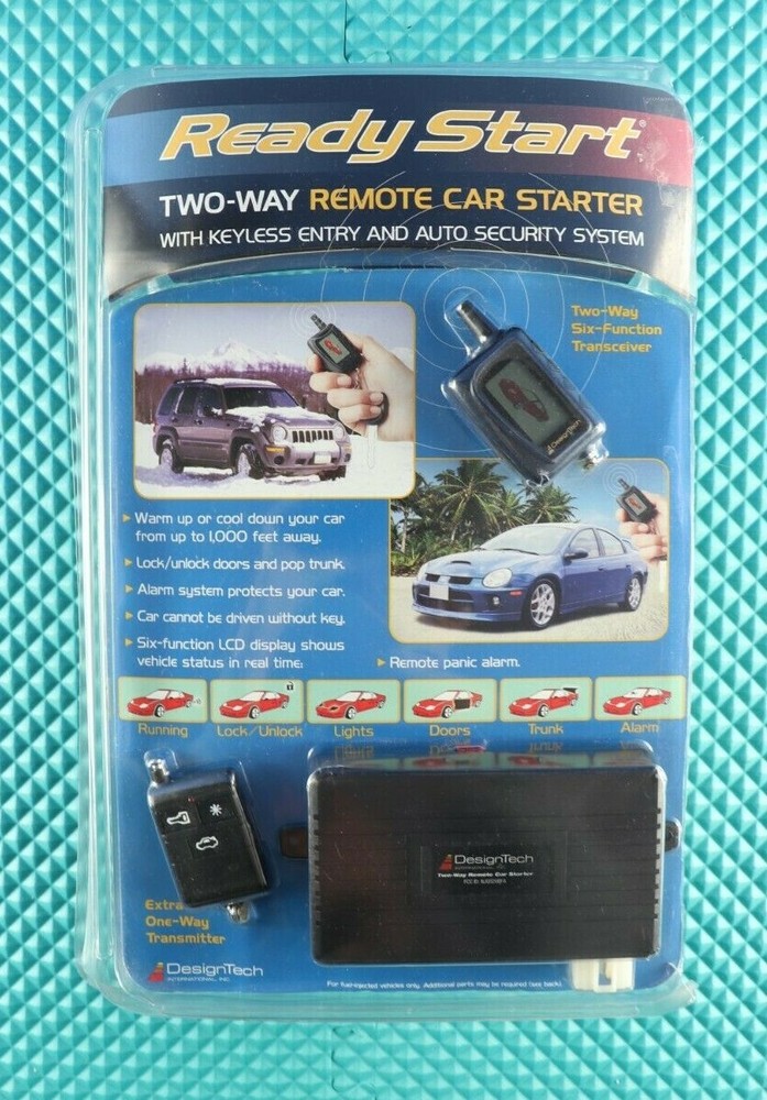 Design Tech Ready Start 490599 Two Way Remote Car Starter Security Keyless Entry