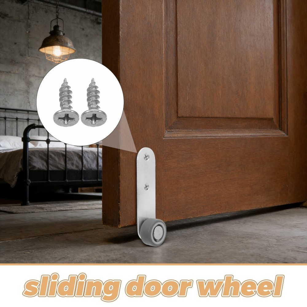 6pcs Sliding Door Caster Wheels Replacement - Quiet Smooth Rolling Swivel