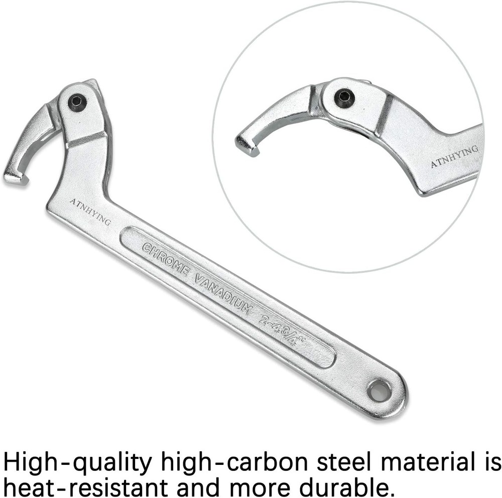 Adjustable Spanner Hook Wrench for Hydraulic Ram Cylinder, Mechanical Machine
