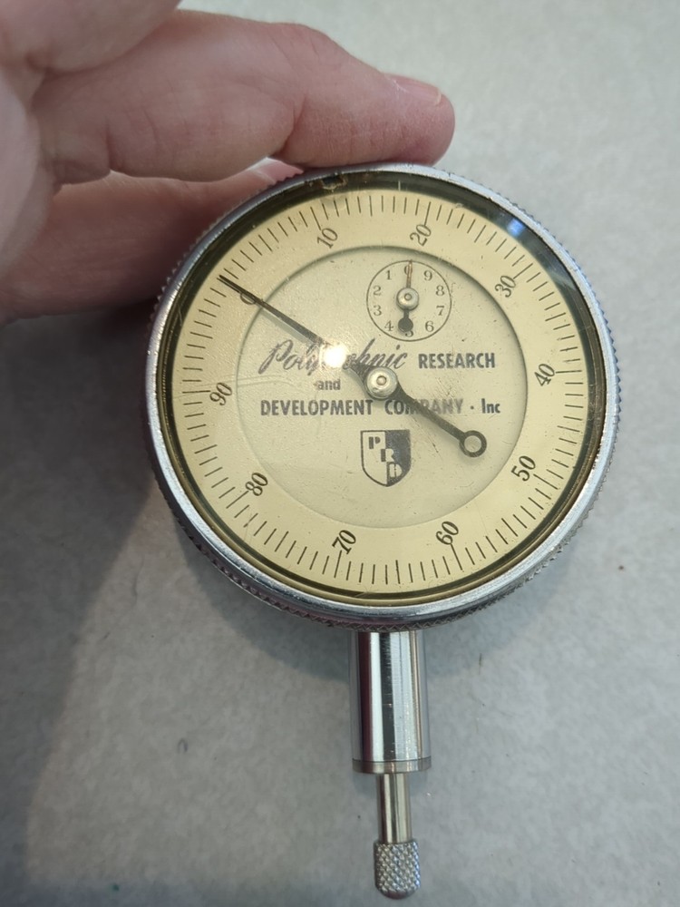 Vtg PRD Dial Indicator Gauge Machinist Tool Polytechnic Research & Development