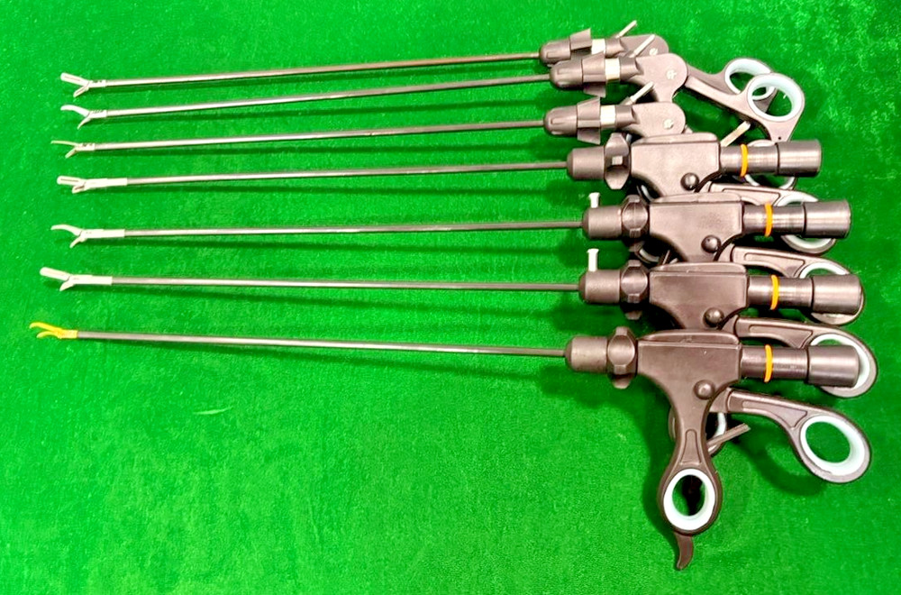 7pc Laparoscopic Monopolar/Bipolar Forceps 5mmx330mm Reusable Instruments