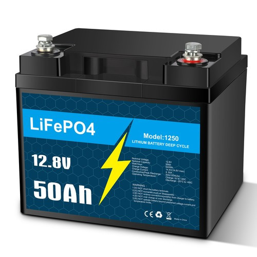 12V 50Ah LiFePO4 Lithium Battery with Charger, Smart BMS, for RV, Marine Lot