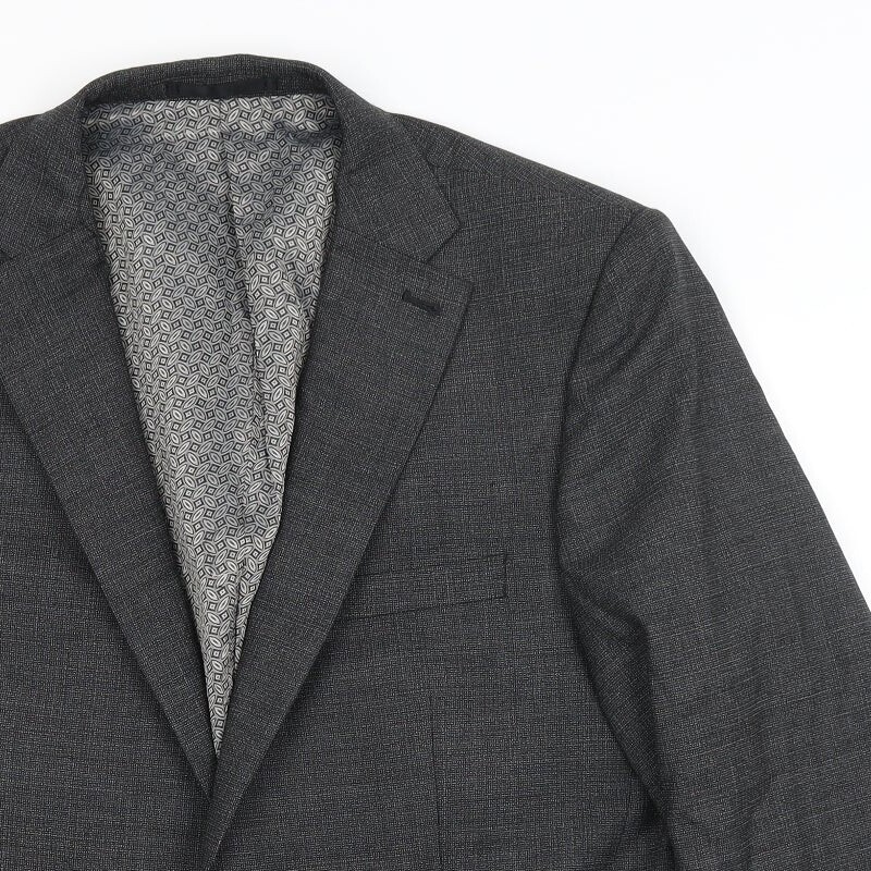 NEXT Mens Grey Wool Blend Blazer Size L