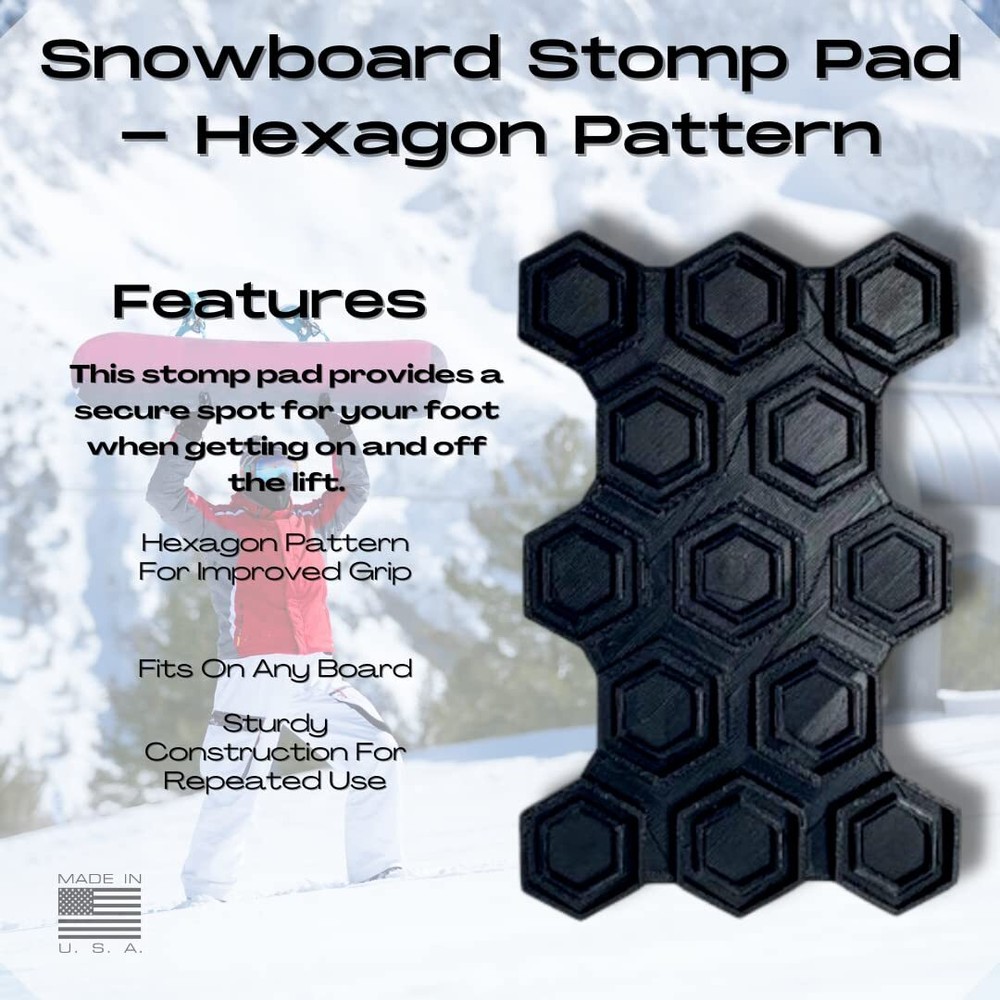 Snowboard Stomp Pad - Hexagon Pattern - Specialized Stomp Pad