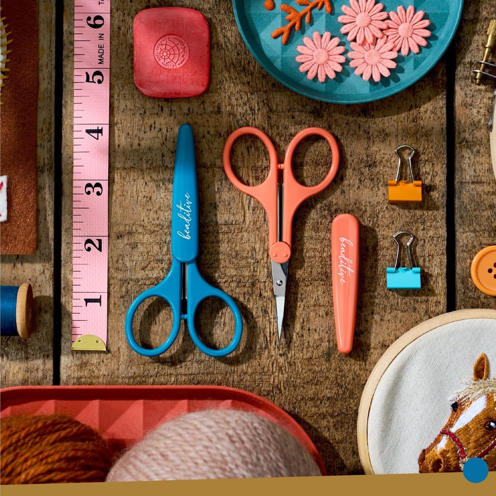 Beaditive High Precision Detail Scissors Set (2-Pc) Sharp, Fine Mid Century