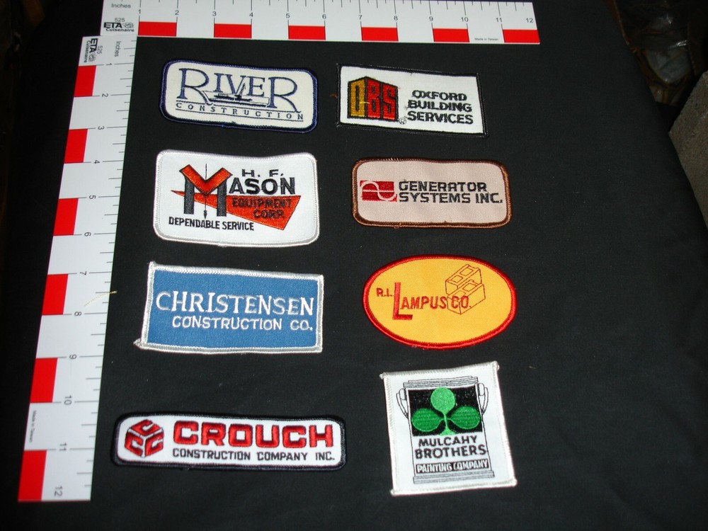 Construction related vintage advertising patch collection